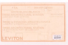 LEVITON KIFC2-00W LUMA-EDIT PORT D8000 ARCHITECTURAL STATION, CLASS 2, WHITE
