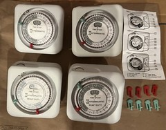 SET OF 4 Intermatic Heavy Duty Timers 2 TN311 & 2 TN111 Instructions, Extra Pegs