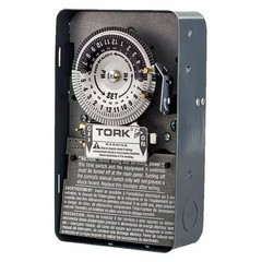 Nsi Tork Electromechanical Timer,24 hr,Gray,Metal 1101B Nsi Tork 1101B