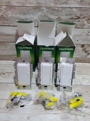 3x Lot Lutron Diva DVCL-153P-WH Dimmer Light Switch Open Box READ