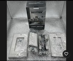 Bestten Light Switch 2 pk Single Pole Decorator Wall Light Switch With Wallplate