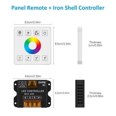RGB LED Controller, RF Wireless Remote Control, Dimmable LED Wall Controller …