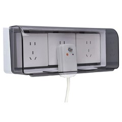 86 Type Waterproof Outlet Cover Box for Bathroom Kitchen Transparent Lid ABS