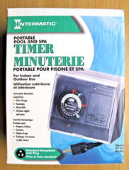 P1101 Plug-in Timer, Black – 2 ON/2 Off Settings, 30-Minute Intervals, Outdoors
