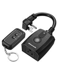 DEWENWILS Outdoor Remote Control Outlet Weatherproof 15A 125V 100FT Range