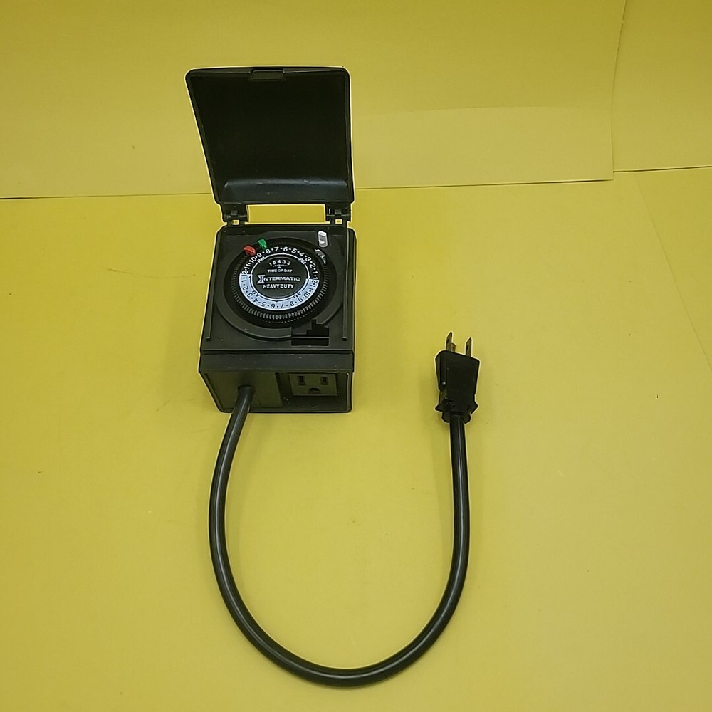 Intermatic Outdoor Heavy Duty Timer Black Conserve Energy Lawn 154HB22930