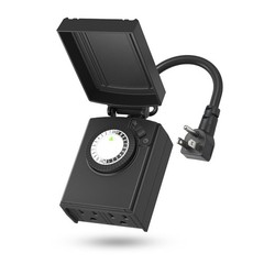 24 Hour Heavy Duty Mechanical Timer, Outdoor Timer Outlet Waterproof with 30 Min