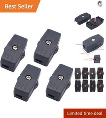 4Pcs Inline Rotary Cord Switch Compatible with 18/2 SPT-2 Lamp Cord 120V 3A B…