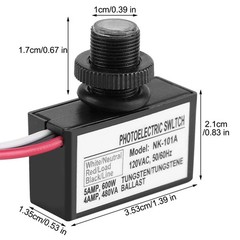 Watris Veiyi Photoelectric Switch, Photocell Light Switch Sensor black