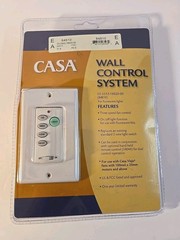 Casa #84810 Wall Control System Ceiling Fan 3 Speed New In Package