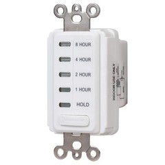 Intermatic EI220W 1/2/4/8 Hour SPST 1800-Watt In-Wall Hour, White