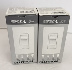 Lot 2 Lutron CTCL-153P-WH Skylark Contour 150-Watt Multi-Location CFL/LED White