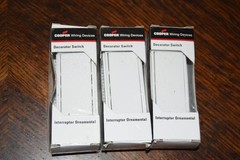 3 New! COOPER 7503W 3-WAY WHITE DECORA SWITCH 15A-120/277VAC