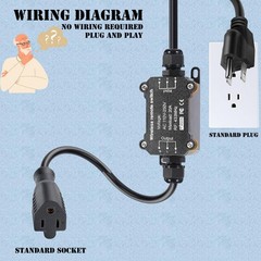 Remote Control Switch Waterproof Wireless Light Outlet 20A RF Relay 110V 240V