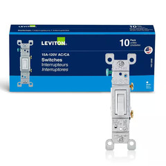 Contractor bundle 10 Leviton Switch Wallplates and Switches, SEE DETAILS BELOW!