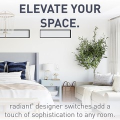 Legrand radiant TM870WSLCC10 15 Amp Rocker Wall Switch with Locator Light, Singl