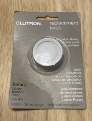 Lutron Replacement Knob for Rotary Dimmers and Fan Controls RK-WH (White)