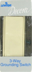 Leviton Decora Ivory 3-Way Rocker Switch 5603-2I