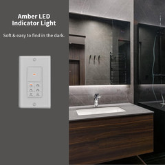 Countdown Timer Switch for Bathroom Fans and Lights, 5/10/30/60 Min, 2/4 Hours,