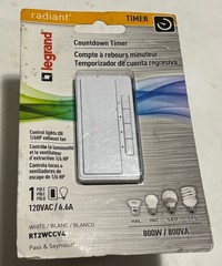 Legrand Radiant RT2WCCV4 Digital Countdown Timer with Locator Light and Time