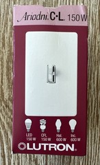 Lutron 3-Way Ariadni And LED Dimmer, CFL AYCL-153P-WH 120V White 150W