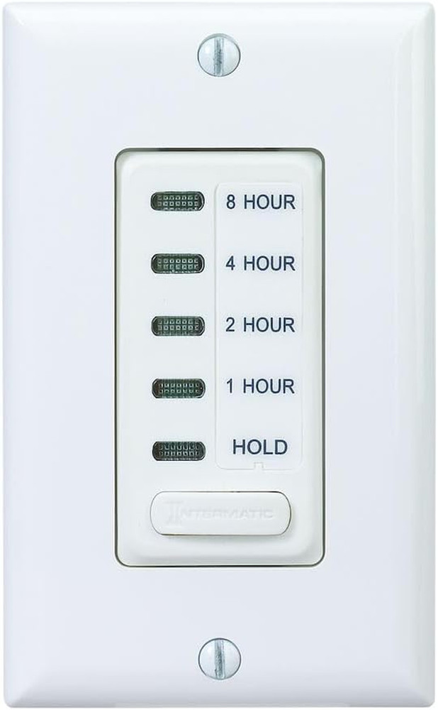 Electronic Countdown Timer for Whole House Fans – EI220W-1-1/2/4/8 Hour with Hol