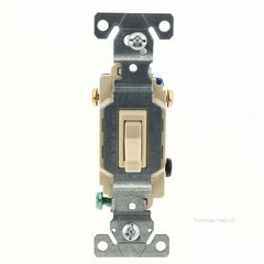 Eaton 1303-7V Ivory Wiring Quiet Toggle Wall Light Switch 3-Way 15A 120V Bulk