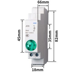Din Rail Mount LED Signal Lamp Series AC/DC 24V Indication Pilot Lights JD9