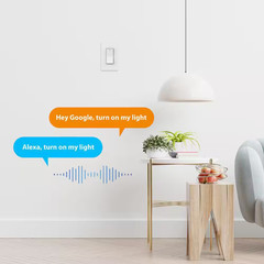 15 Amp Single-Pole White Smart Light Switch with Wi-Fi and Bluetooth Technology