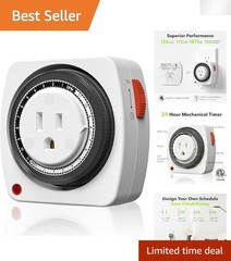 Versatile Heavy-Duty Outlet Timer – Perfect for Aquariums and Indoor Lighting