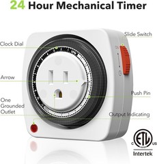 Versatile Heavy-Duty Outlet Timer – Perfect for Aquariums and Indoor Lighting