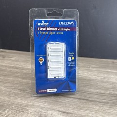 5-Leviton 4 Level Dimmer w/ LED Display No. 6161-I Single Pole NOT FOR LED