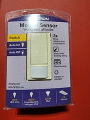 Lutron Motion Sensor Switch Auto On/Off Single-Pole MS-OPS2H-LA Light Almond NOS