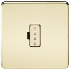 Screwless 13A Fused Spur Unit – Polished Brass