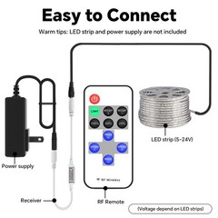 11key RF Mini Wireless Remote Controller DC5-24V for 3528 5050, RF Dimmer for…