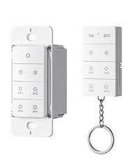 Smart Dimmer Switch with Remote, Single-Pole, Needs Neutral Wire, 2.4GHz Wi-Fi