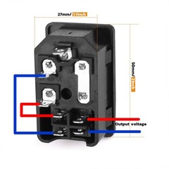 2pcs Male Power Socket 6A 250V AC 10A 125VAC Inlet Module Plug 5A Fuse Switch…