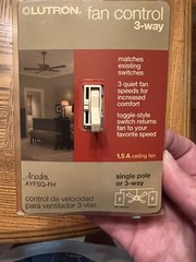 Lutron AYFSQ-FH Ivory In Color Single Pole Or 3 Way Fan Control