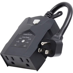 Outdoor Photocell Timer Dusk to Dawn 2 Outlet Weather Resistant Light Sensor