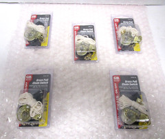NEW 5 Pack Gardner Bender Gsw-32Bp Pull Switch, Brass, Spst,6A,125Vac.