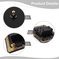 Indoor Use 86 Type Wall Switch with Stainless Steel and Brass Components