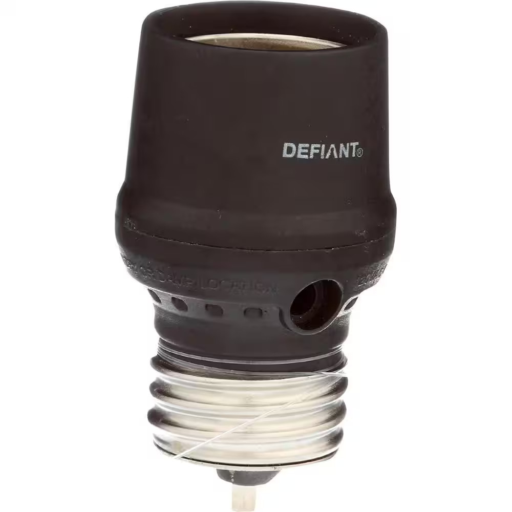 Dusk to Dawn Light Control Screw-In Adapter Black for CFL/LED Bulbs Indoor/Outdo