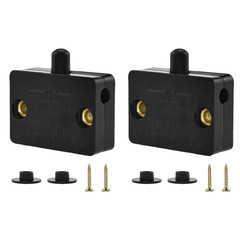 2 Piece Black Cabinet Light Switch, Wardrobe Automatic Touch 12V 24V 110V Normal