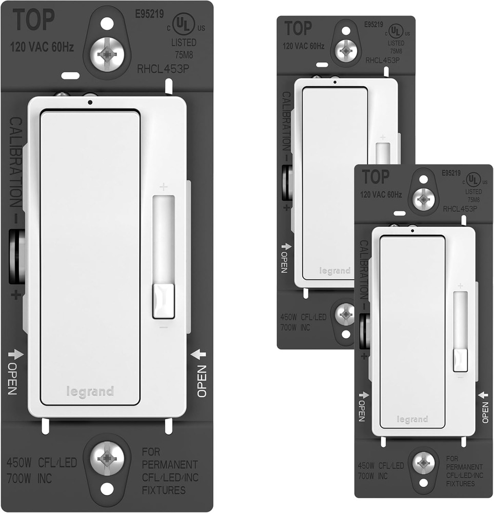Radiant CFL/LED Dimmer Light Switch, Single-Pole/3-Way with Locator Light, 0-10V