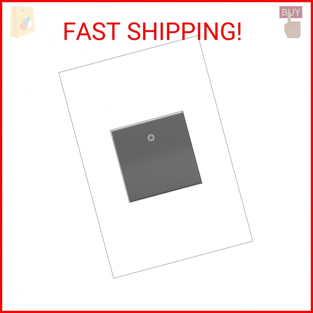 Legrand adorne 15A 1 or 3-Way Paddle Switch (Magnesium Finish), ASPD1532M4