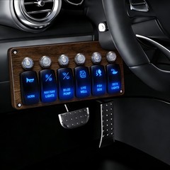 Customizable Rocker Switch Panel 12V 20A Breaker for Marine Boat Trim Tab Car RV