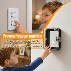 Timer Switch Lock Box Cover with Key, Child Proof Wall Timer Switch Protector…