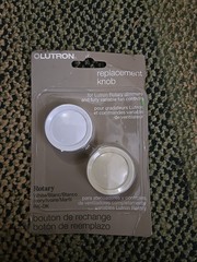 Lutron 1 Ivory, 1 White Round Rotary Dimmer Knob Replacement