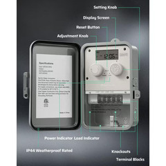40-Amp 7-Day Outdoor Digital Channel Timer Switch, 240-Volt
