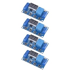 4-Pack Time Relay DC 6V-30V Module with Sleep Mode and Memory Retention